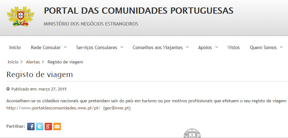 Vai viajar? Registe-se!