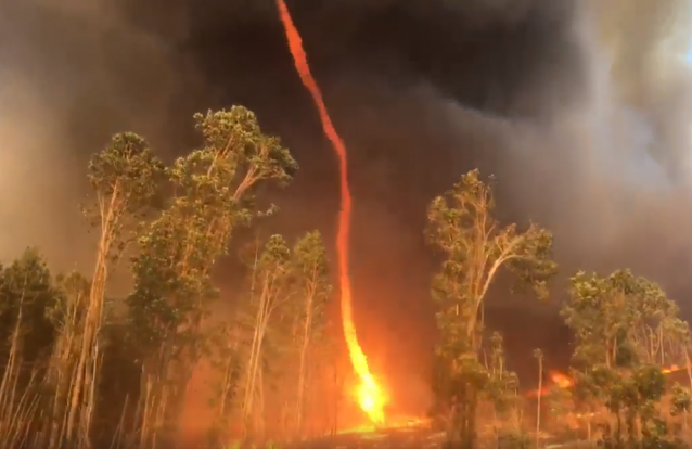 Vídeo amador mostra redemoinho de fogo na Austrália e sim, é tão assustador (e fascinante) como parece