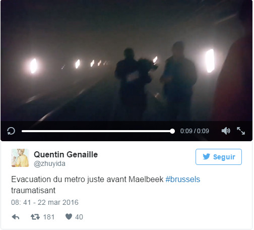 Vídeos no Twitter mostram momentos que se seguiram aos atentados