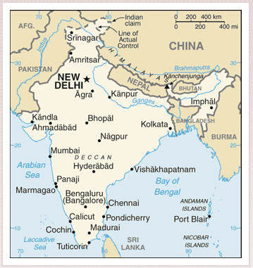 India, Rute norte