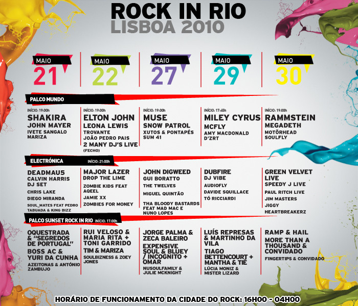 As novidades do Rock in Rio-Lisboa 2010