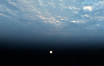 A superlua vista do espaço
