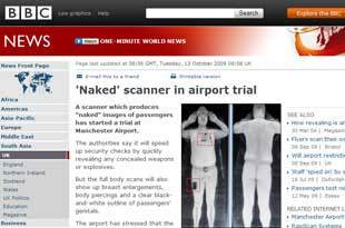 Aeroporto põe passageiros a nu
