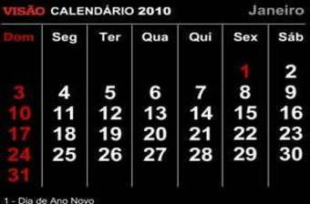 Assinale já todos os feriados e pontes do calendário de 2010