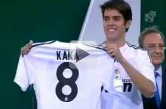 Bernabéu enche na recepção a Kaká (COM VÍDEO)