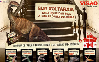 Coleção de livros sobre Dinossauros com a VISÃO