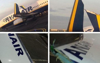 Dois aviões da Ryanair colidiram no aeroporto de Dublin