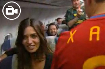 Festa rija no avião