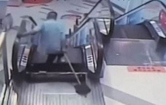 Homem teve perna amputada depois de mais um acidente grave com escada rolante na China