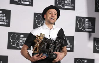 Justin Timberlake foi a grande estrela da gala MTV