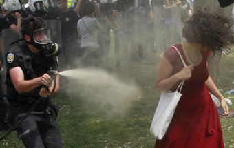 'Mulher de vermelho' torna-se símbolo dos protestos na Turquia 4