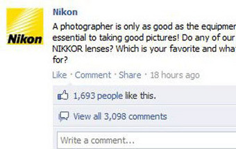 Nikon enfrenta onda de indignação por post no Facebook