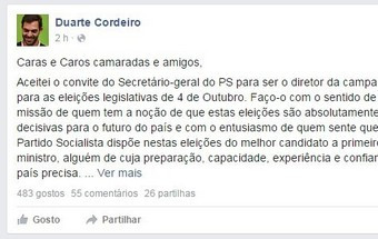 Novo diretor de campanha do PS promete sobriedade