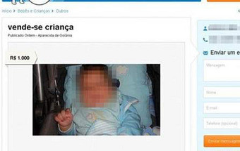 Polícia investiga anúncio que vendia bebé na Internet por 320 euros