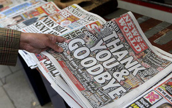 Última edição do News of the World nas bancas