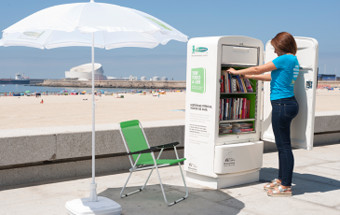 Um frigorífico com... livros lá dentro
