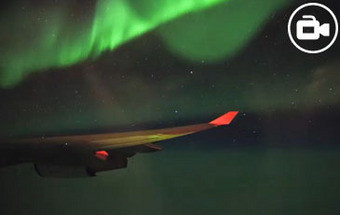 VÍDEO: Aurora Boreal vista de um avião