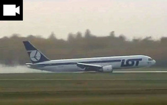 VÍDEO: Avião poisa sem trem de aterragem