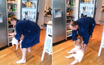 Vídeo de bebés gémeos a "atacar" o frigorífico faz sucesso na internet