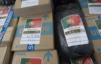 Voluntários já descarregaram camiões da Caravana Aylan Kurdi
