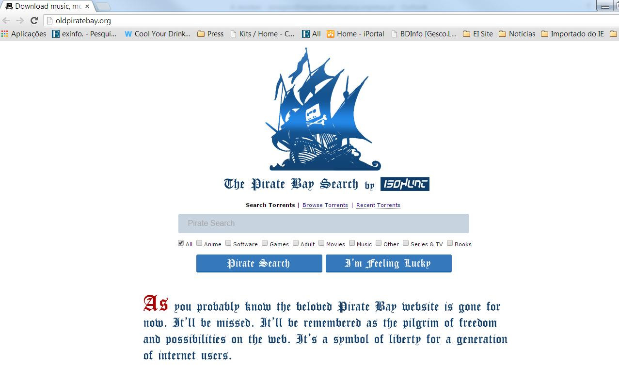 Visão  Pirate Bay de regresso by Isohunt