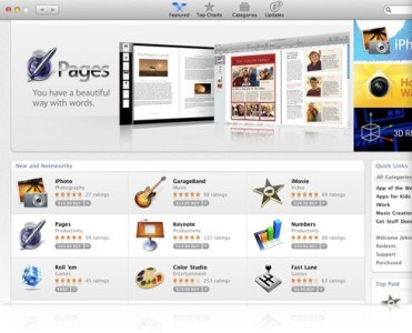 Where is the account page in the mac app store