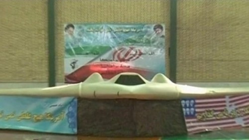 A imagem do drone capturado que a TV iraniana passou recentemente