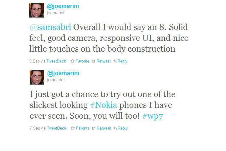 Os Tweets de Joe Marini