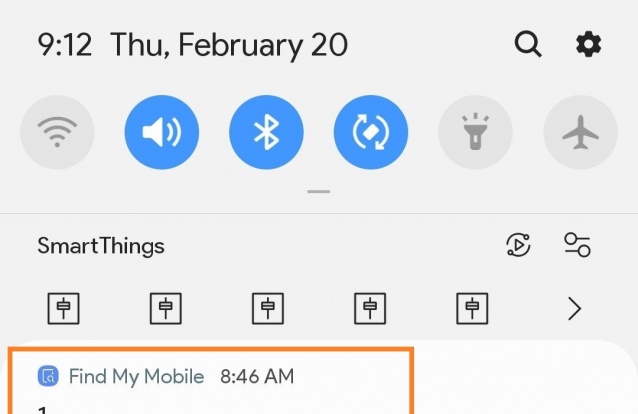 Samsung notificação