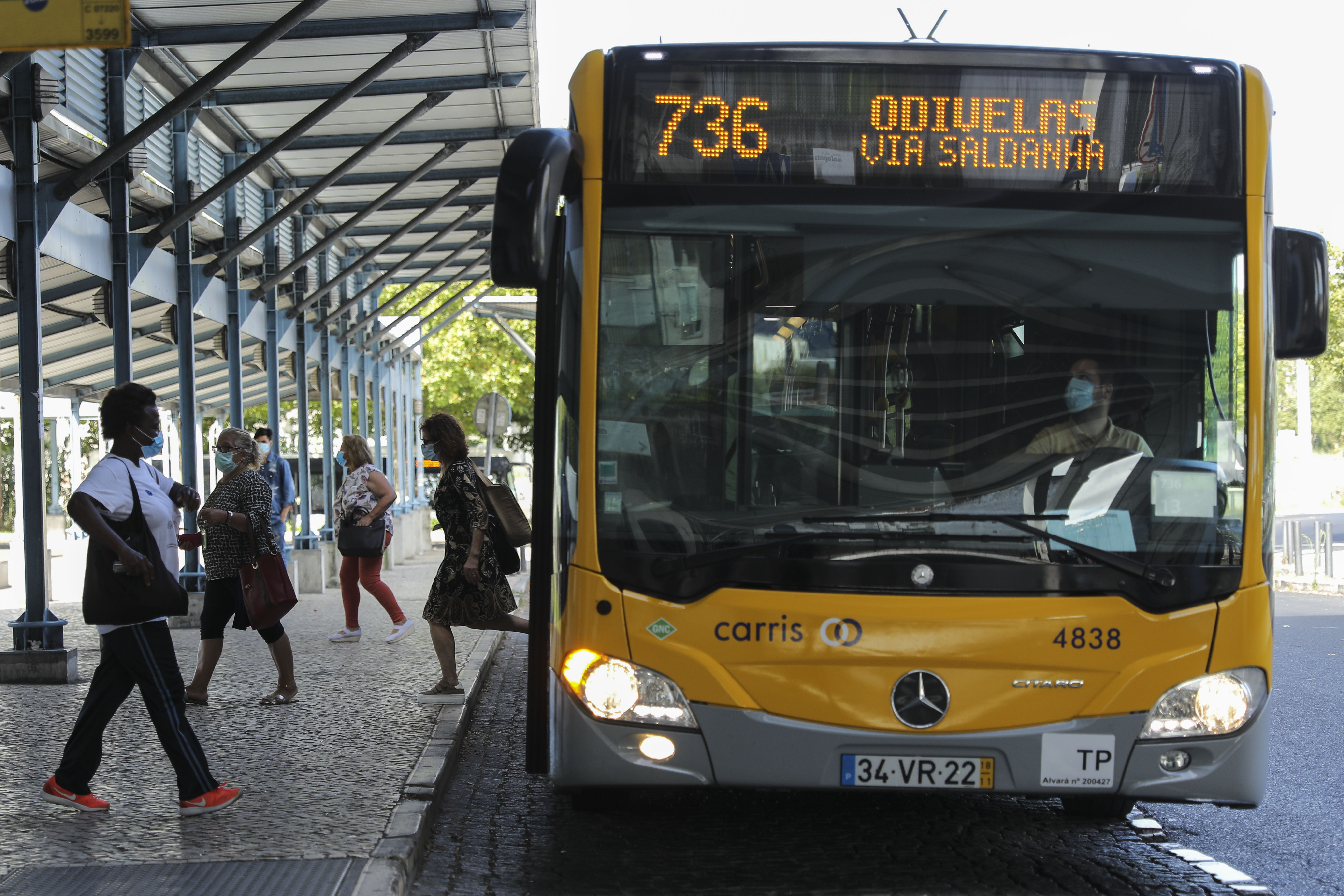 Visão Covid-19 Transportes em Odivelas com oferta suficiente para procura às primeiras horas do dia foto foto