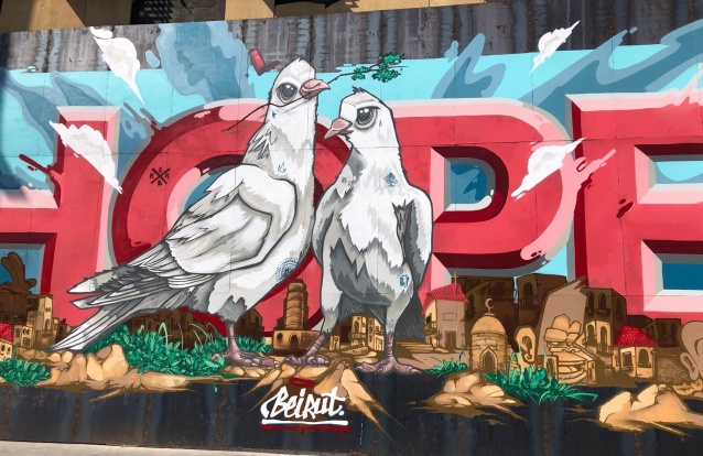 Mural da Esperança. / Foto: Margarida Vaqueiro Lopes, Beirute 2020