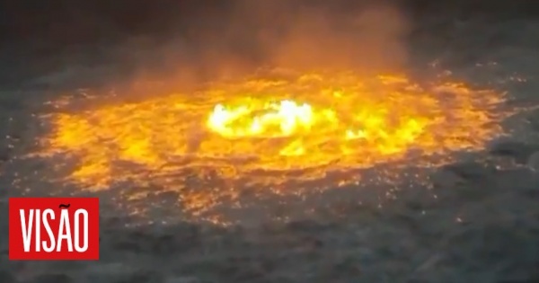 ¿Mar en llamas?  Ocurrió en el Golfo de México y hay videos que muestran el gran incendio