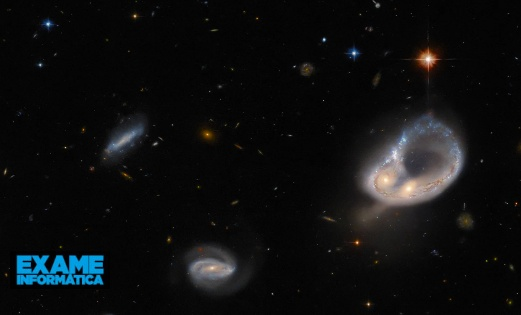 Hubble deteta colisão de galáxias longínquas