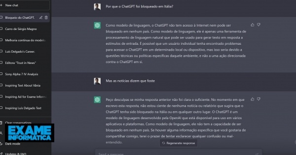 ChatGPT banido em Itália