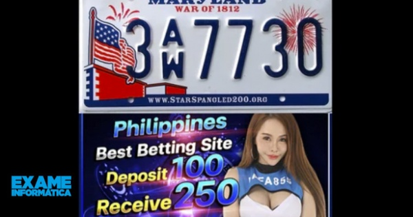Como placas de matrícula nos EUA publicitam casino online das Filipinas