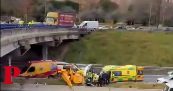 Helicóptero despenha-se em autoestrada de Madrid. Há três feridos