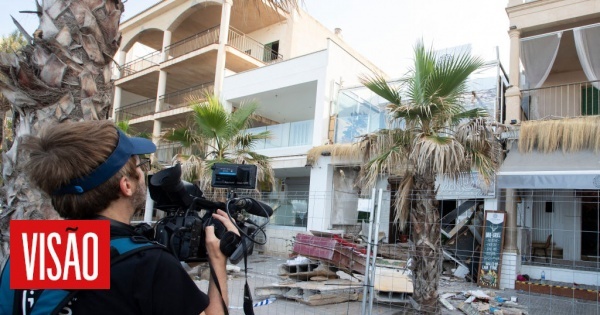 As imagens do desabamento do terraço de um bar em Maiorca que provocou quatro mortes e vários feridos