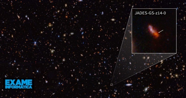 Telescópio James Webb descobre a galáxia mais distante