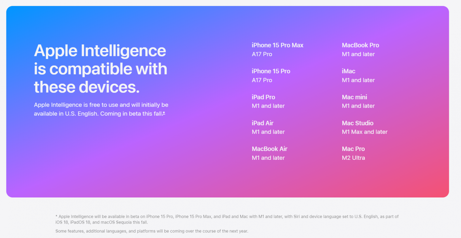 Apple Intelligence 