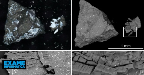 Amostra do asteroide Bennu contém minerais essenciais para a vida
