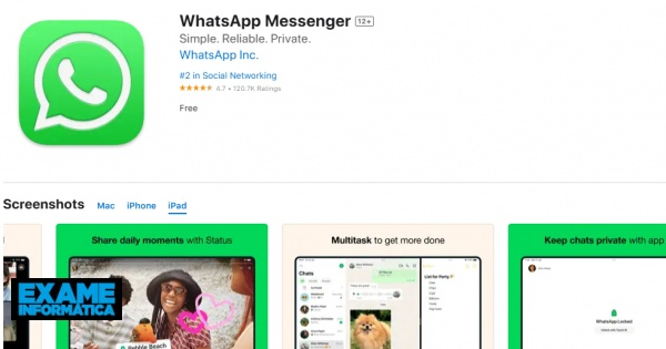 WhatsApp chega ao iPad