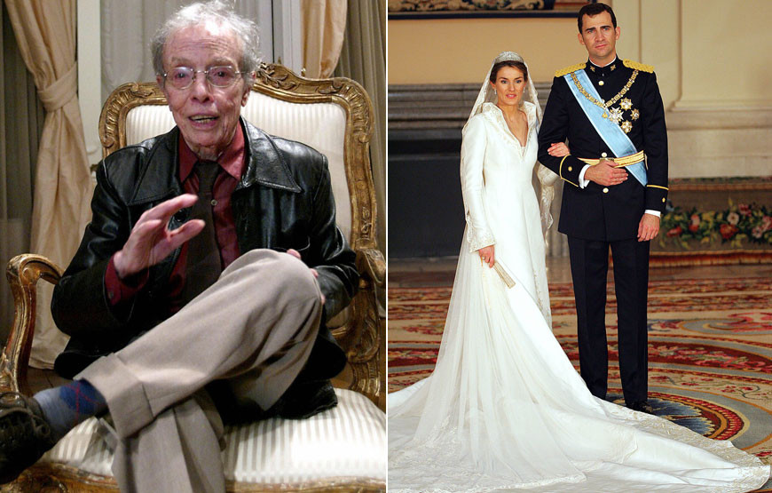 Caras | Morreu o estilista que desenhou o vestido de noiva de Letizia de  Espanha