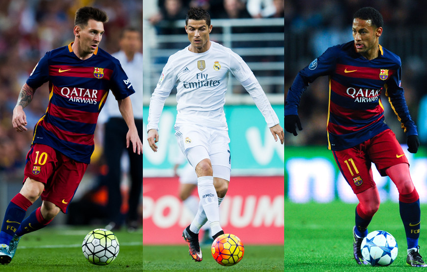 Cristiano Ronaldo, Messi e Neymar são os finalistas de melhor