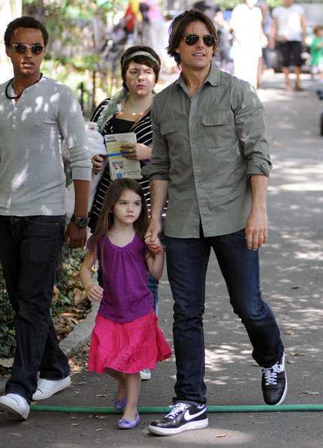Tom Cruise com os filhos, Connor, Isabella e Suri