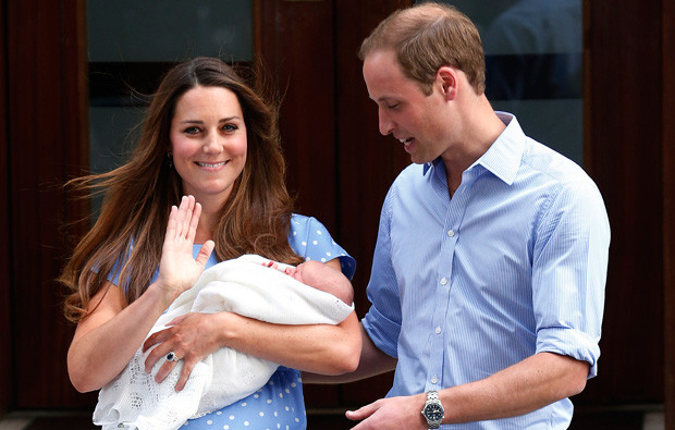 Kate e William com o filho, George.jpg