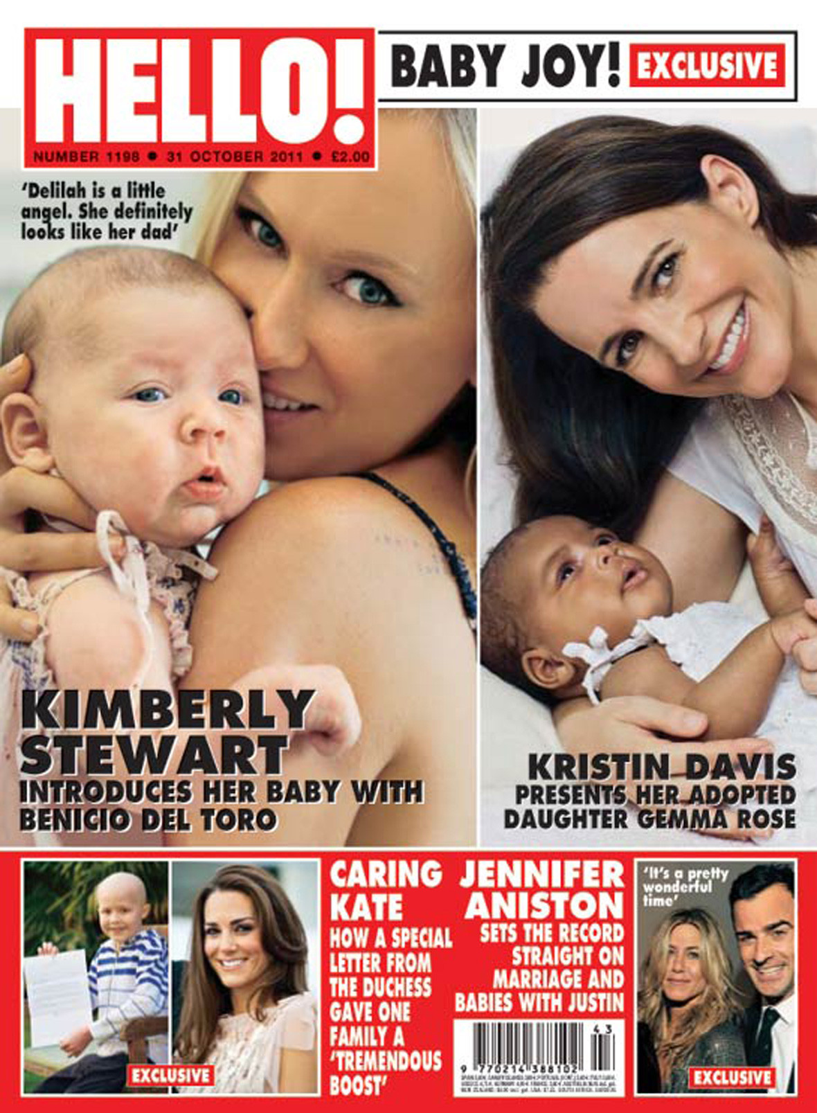 Kimberly Stewart na capa da revista Hello! com a filha.jpg