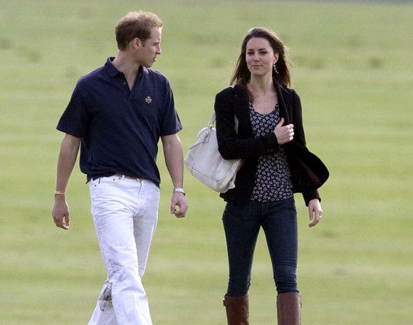 O príncipe William e a namorada, Kate Middleton
