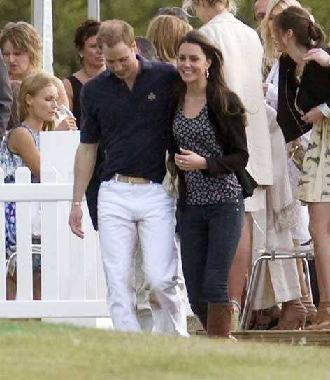 O príncipe Wiiliam e a namorada, Kate Middleton
