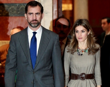 Os príncipes Felipe e Letizia