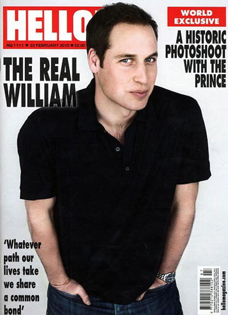 O príncipe William na capa da revista Hello